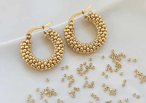 Beaded Hoop Earrings